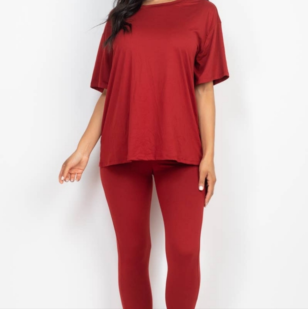Two pieces short sleeve pants set